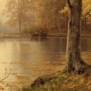 Autumn Landscape Painting / Downloadable Fall Artwork / Printable Fall Art / #502 image 5