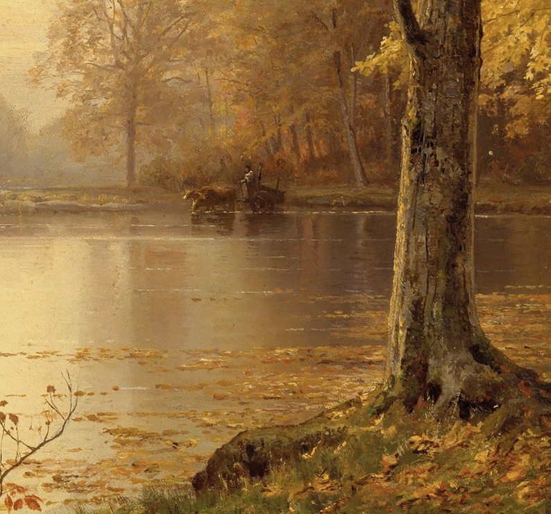 Autumn Landscape Painting / Downloadable Fall Artwork / Printable Fall Art / #502 image 5