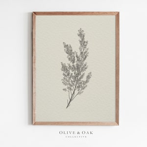 Rustic Botanical Print / Simple Neutral Artwork / Digital PRINTABLE / #444