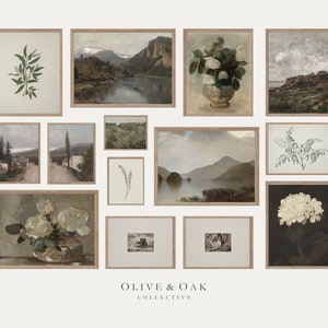 Cottage Decor Wall Art / Extra Large Gallery Wall / Large Wall Art Set / European Art Prints / #G46