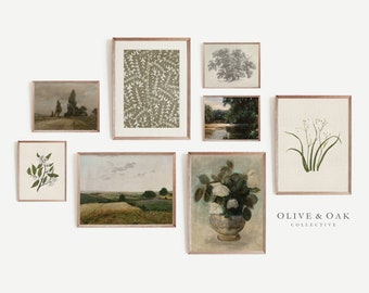Soft Green Gallery Wall Set / French Country Decor / Spring Wall Art / Printable Artwork / #G71
