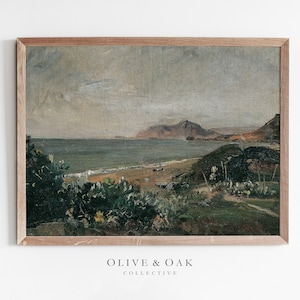 Moody Landscape Painting / Vintage Oil Painting Print / PRINTABLE Wall Art / #271