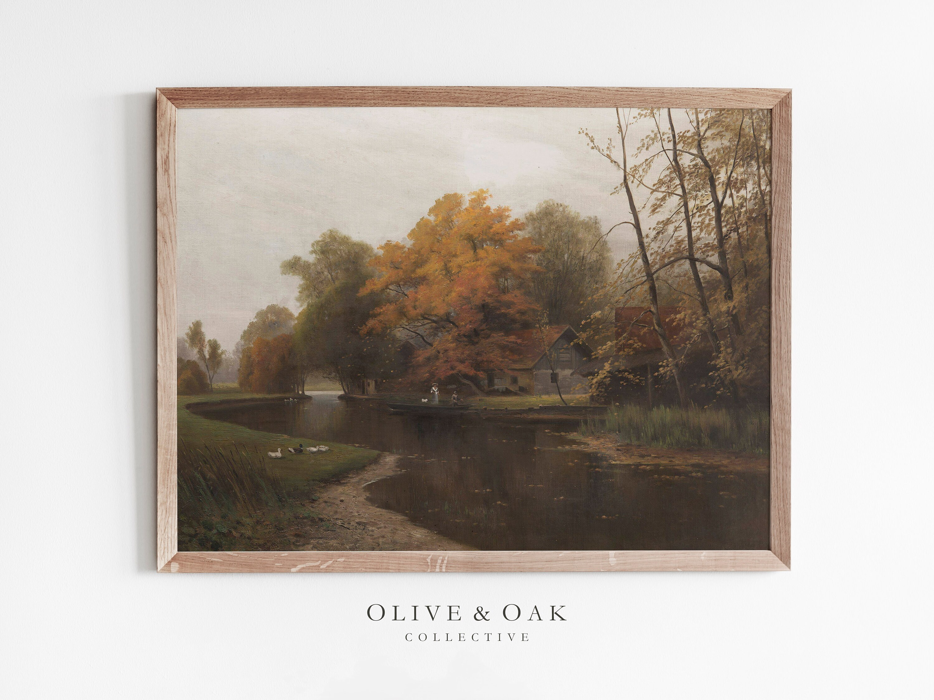 Autumn Landscape Art Print SET / Vintage Moody Wall Art Digital ...