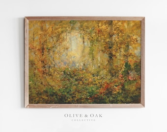 Autumn Landscape Painting Print / Vintage PRINTABLE Country Landscape Painting / #68