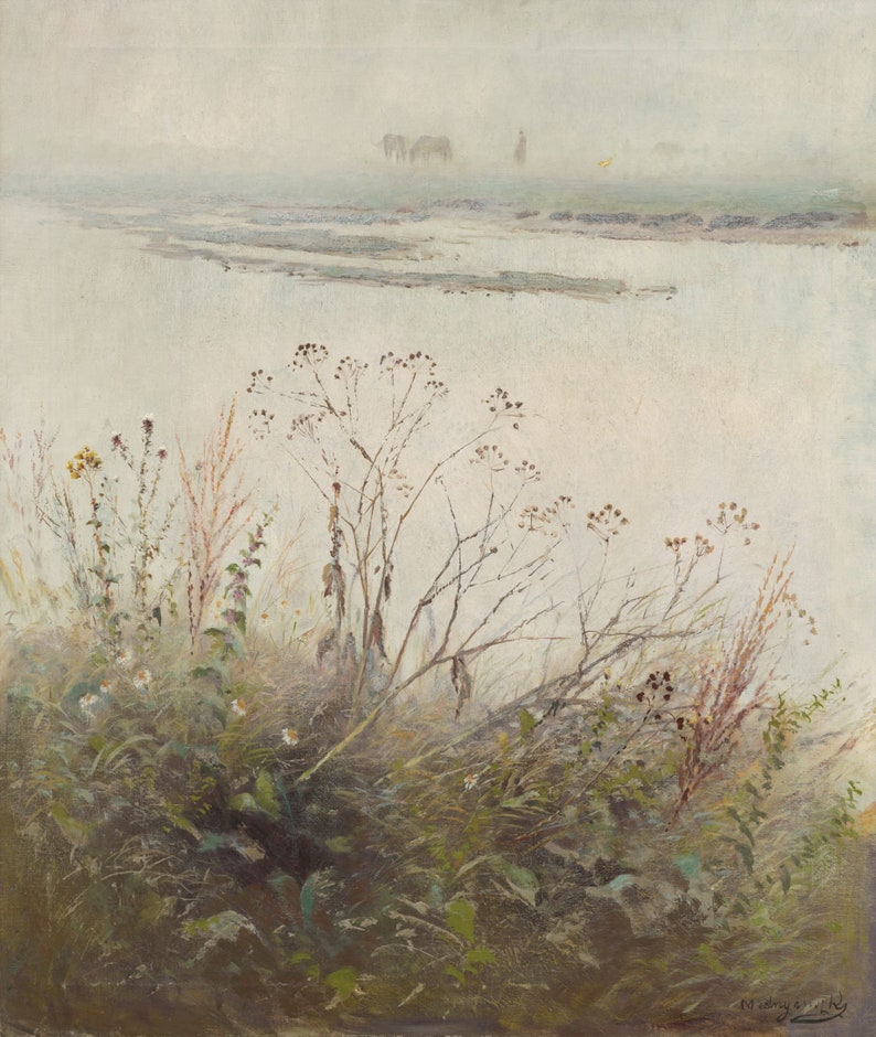 Pintura de paisaje silenciada / Impresión de naturaleza vintage IMPRIMIBLE / #66 imagen 3