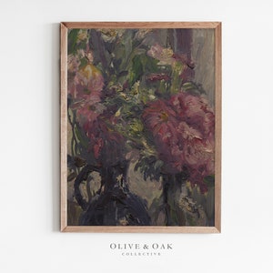 Humeurig bloemenschilderij/vintage bloemenprint/antiek boeket kunst afdrukbaar/#231