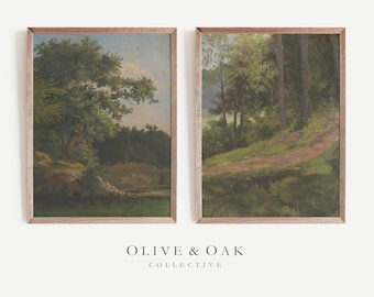 Vintage Country Landscape Print SET / Rustic Wall Art Prints PRINTABLE / #G13