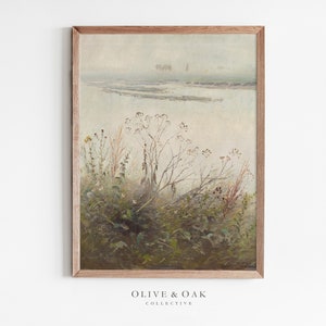 Muted Landscape Painting / PRINTABLE Vintage Nature Print / #66