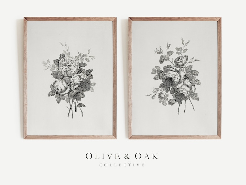 Neutral Art Print SET / Vintage Gallery Wall Set DIGITAL PRINTABLE / # ...
