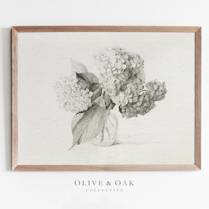 Neutral Botanical Sketch Vintage Wall Art PRINTABLE / Farmhouse Decor Kitchen Digital Download / Cottagecore Wall Art / #663