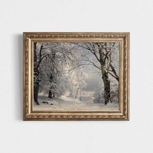 Winter Landscape Snow Painting / Nature Art Print / Downloadable PRINTABLE / #363 image 6