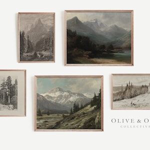 Rustic Gallery Wall Print SET / Cabin Lake House Decor PRINTABLE / #G30