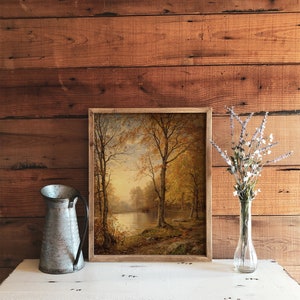 Autumn Landscape Painting / Downloadable Fall Artwork / Printable Fall Art / #502 image 6