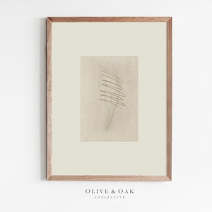 Antieke figuurtekening/portretschets Art Print/Trendy Wall Art/neutraal esthetisch/#587