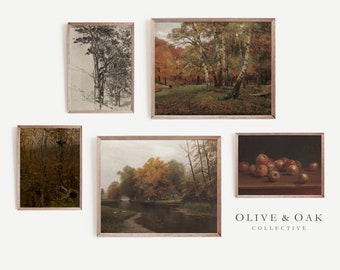 Fall Farmhouse Gallery Wall Print SET / Autumn Country Home Decor / PRINTABLE / #G02