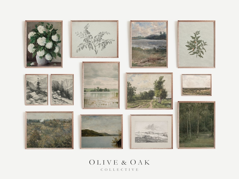 French Country Gallery Wall Print SET / Vintage European Art PRINTABLE / #G44 image 1