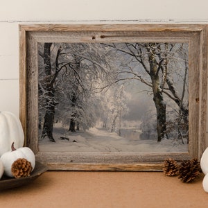 Winter Landscape Snow Painting / Nature Art Print / Downloadable PRINTABLE / #363 image 3