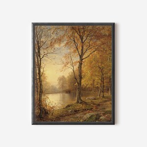 Autumn Landscape Painting / Downloadable Fall Artwork / Printable Fall Art / #502 image 4