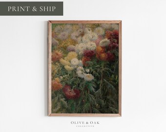 Framed Art Print / Spring Flower Painting / Vintage Flower Print / Floral Wall Art / Antique Botanical Art / #118-M