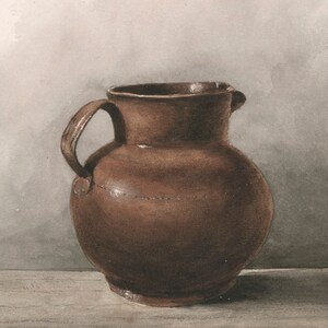 Kitchen Still Life Print / Pitcher Painting PRINTABLE / Farmhouse Kitchen Decor / #354 image 4