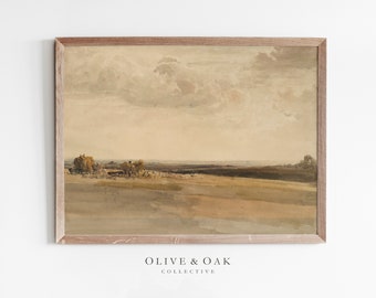 Vintage Farmhouse Wall Decor / Landscape Painting PRINTABLE / #112