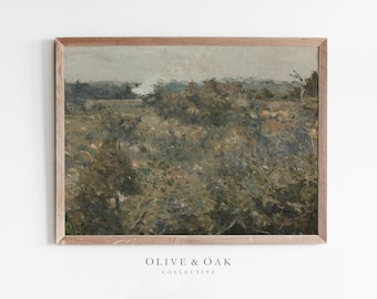 Spring Landscape Painting / Vintage Print / Farmhouse Decor PRINTABLE / #156