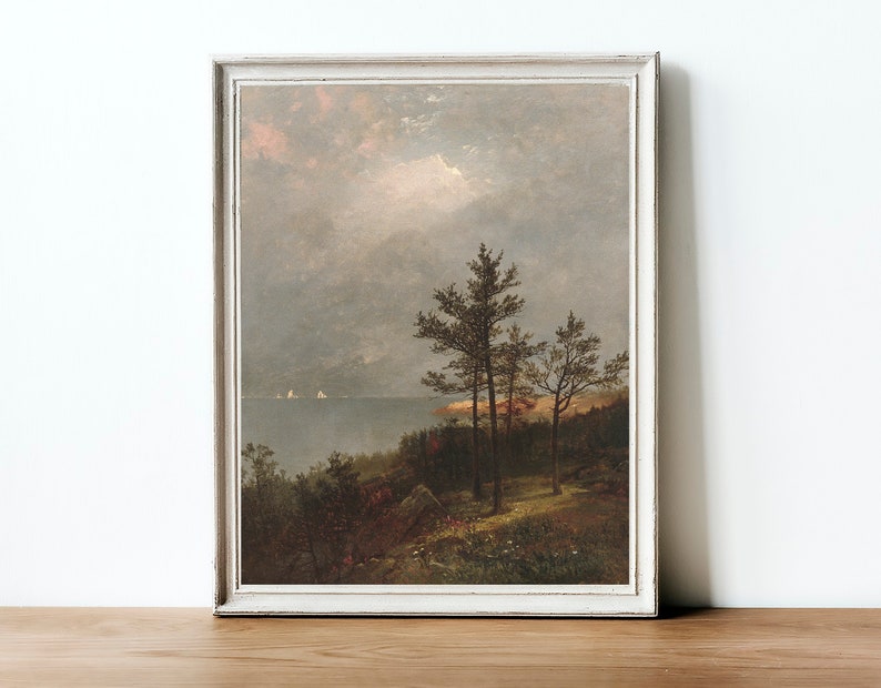Herbstliche Bauernhaus Dekoration / Vintage Herbst Landschaft / Landschaft Gemälde / Land Malerei DRUCKBAR / #205 Bild 6