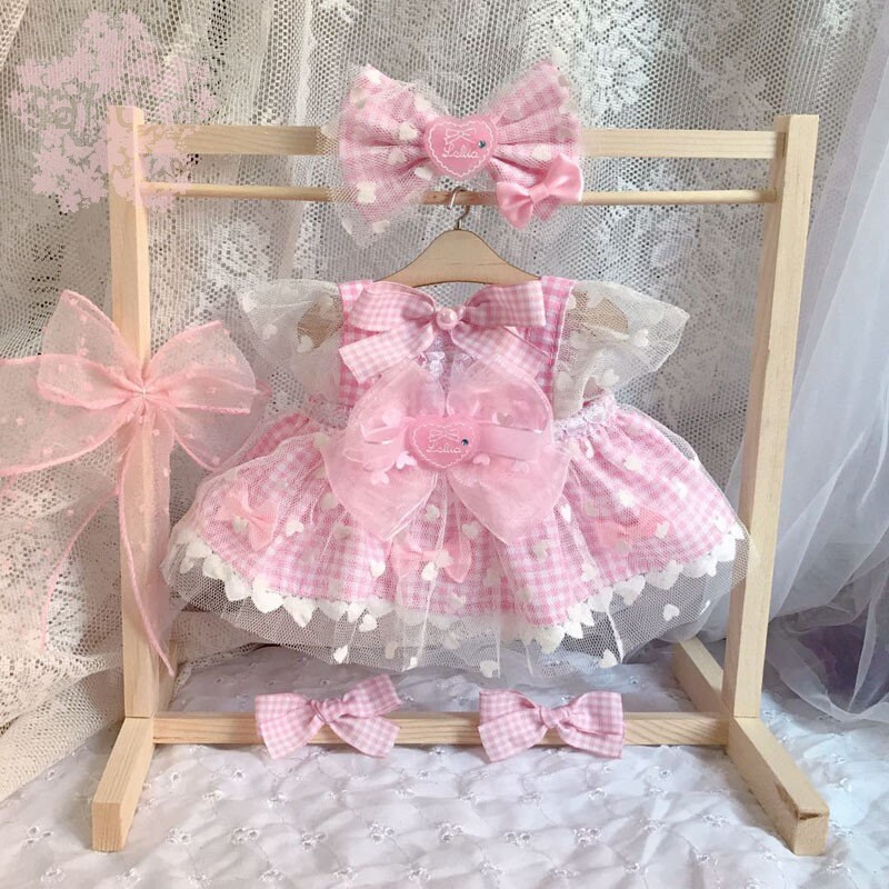 open lace back dress Harajuku Kawaii Fashion Gothic Pink Plaid Black Dress  The Kawaii Factory