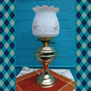 Electric vintage Antique Period Duplex Downton Cottage Farmhouse French Hurricane Paraffin Oil Light Lamp