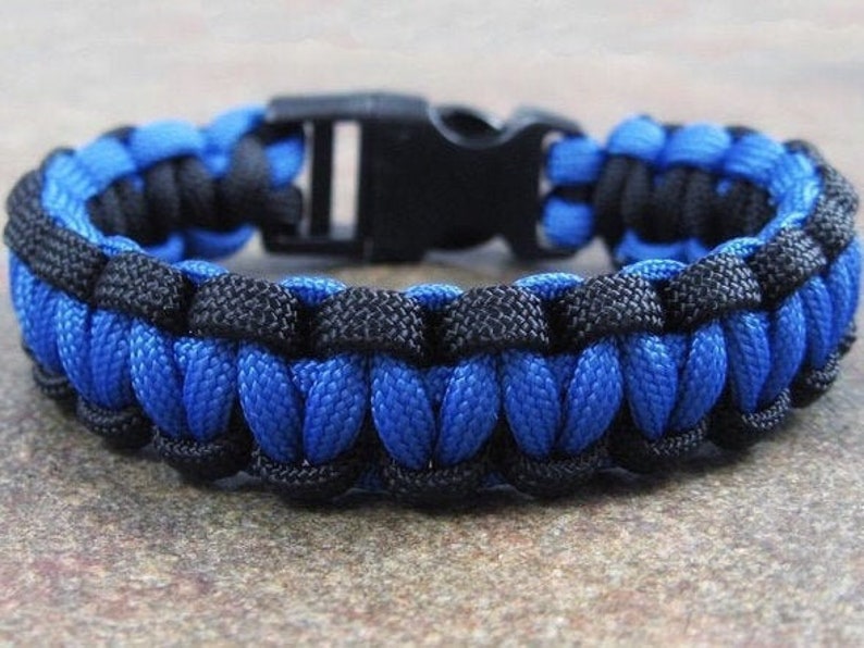Blue Line Bracelet, Paracord Survival Bracelet, Police Gift, Mens Gifts