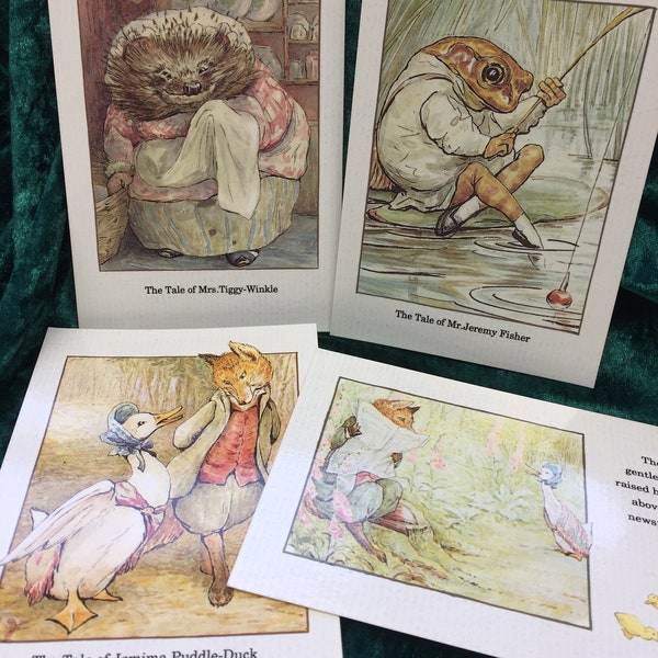 Vintage 1990's Beatrix Potter postcard set