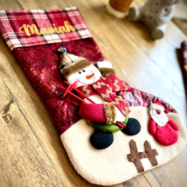 Personalized Stocking: Christmas Stockings; Bear Stockings; Family Stockings; Baby Stockings