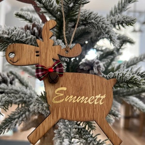 Personalized Christmas Ornament; Reindeer Ornament