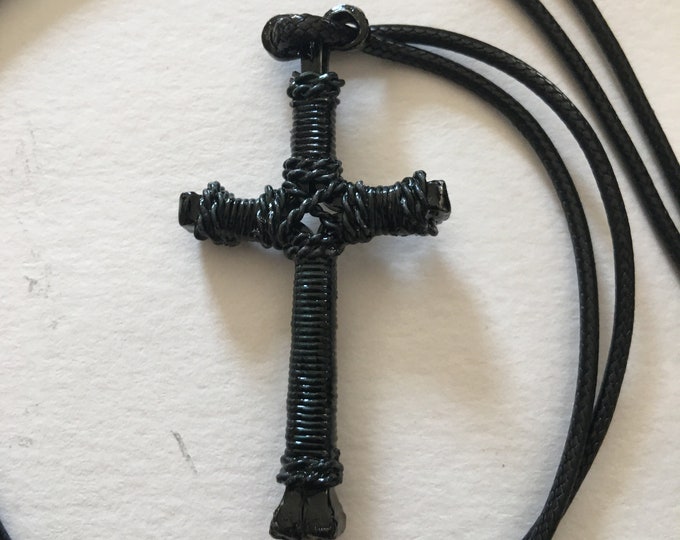 Hand made "Elegant" design horseshoe nail cross