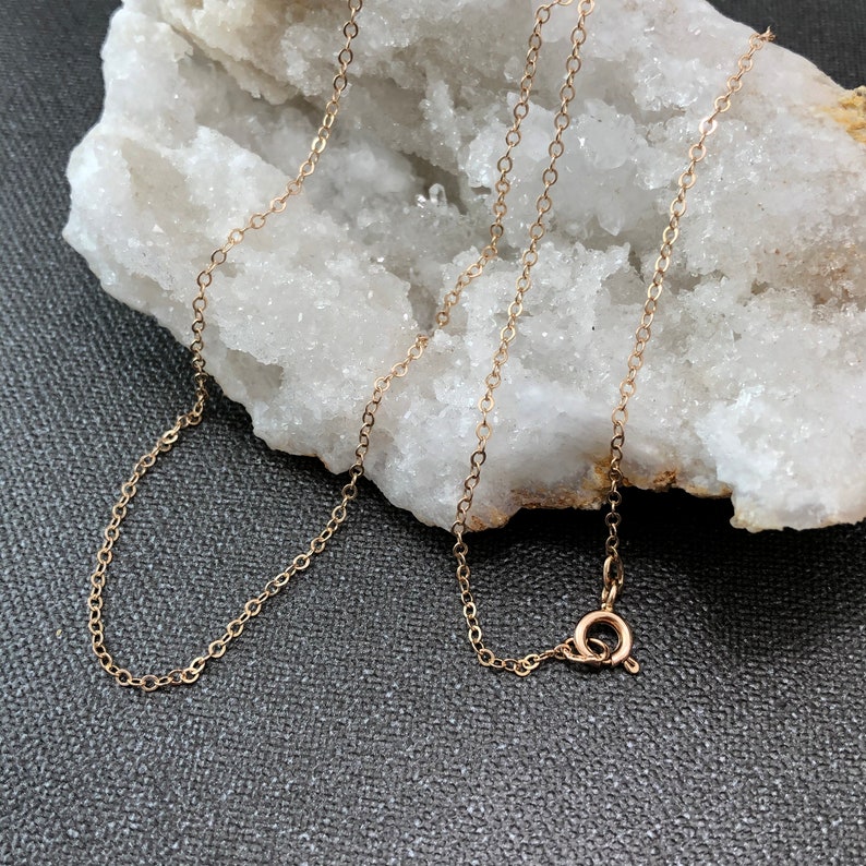 14K Gold Unisex Chain Necklace Women Men Real Gold chain Comes in Box Gift with Spring-ring Clasp