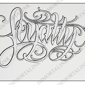 Fedeltà Tattoo Script SVG