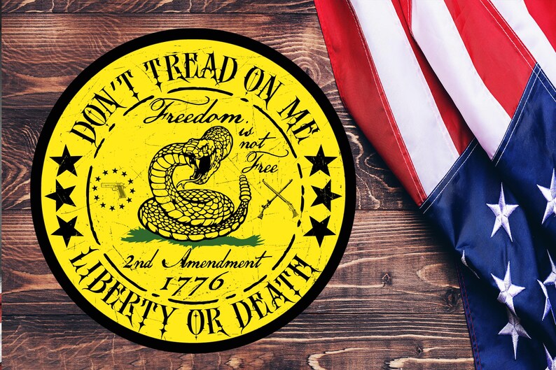 Gadsden Flag | Don’t Tread On Me | 2A decal, Patroitic sticker 12x12 inches