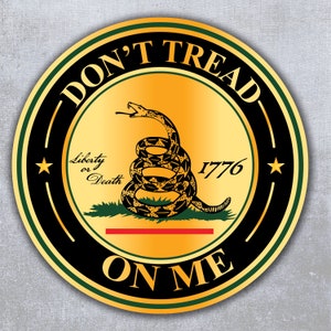 Gadsden Flag Sticker, Don’t Tread On Me | 2A decal, Patroitic sticker