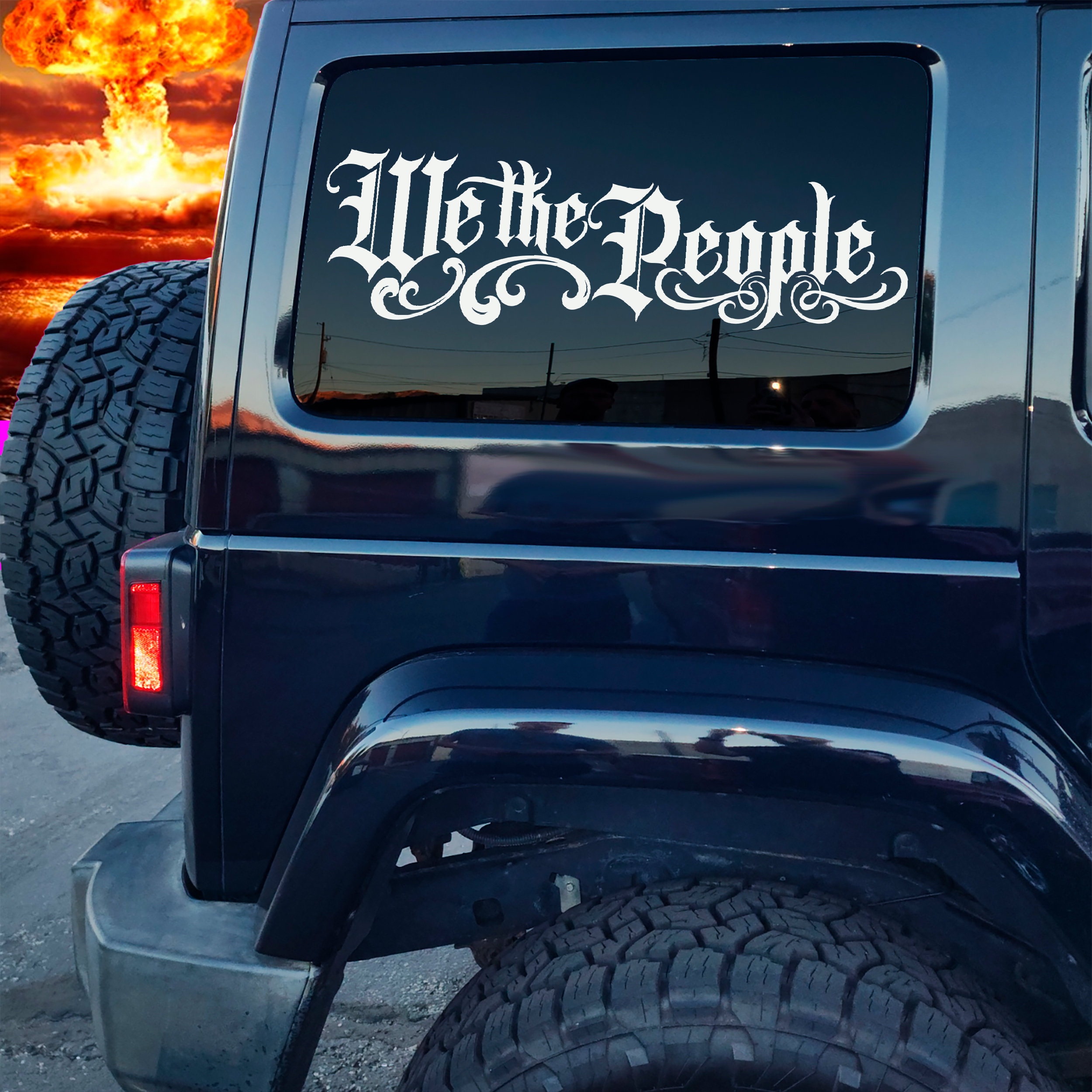 Autocollant Vinyle "We The People" Patriotique - 2ème Amendement - Marque Oracal - Finition Mat Ou Brillant