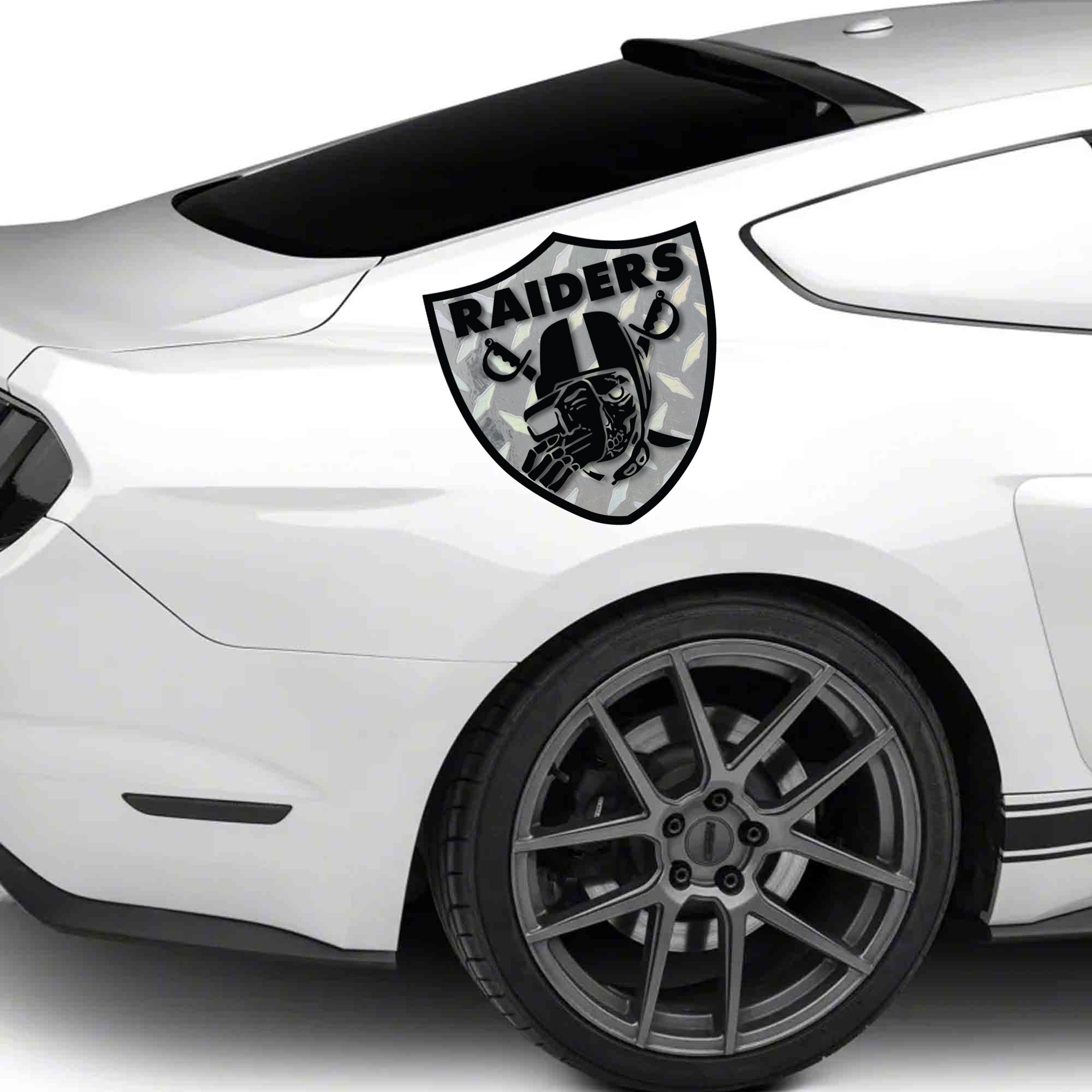 Raiders Window Sticker Vinyl Decal Skull. Perfect for Las Vegas and Oakland  fans (8 inch)
