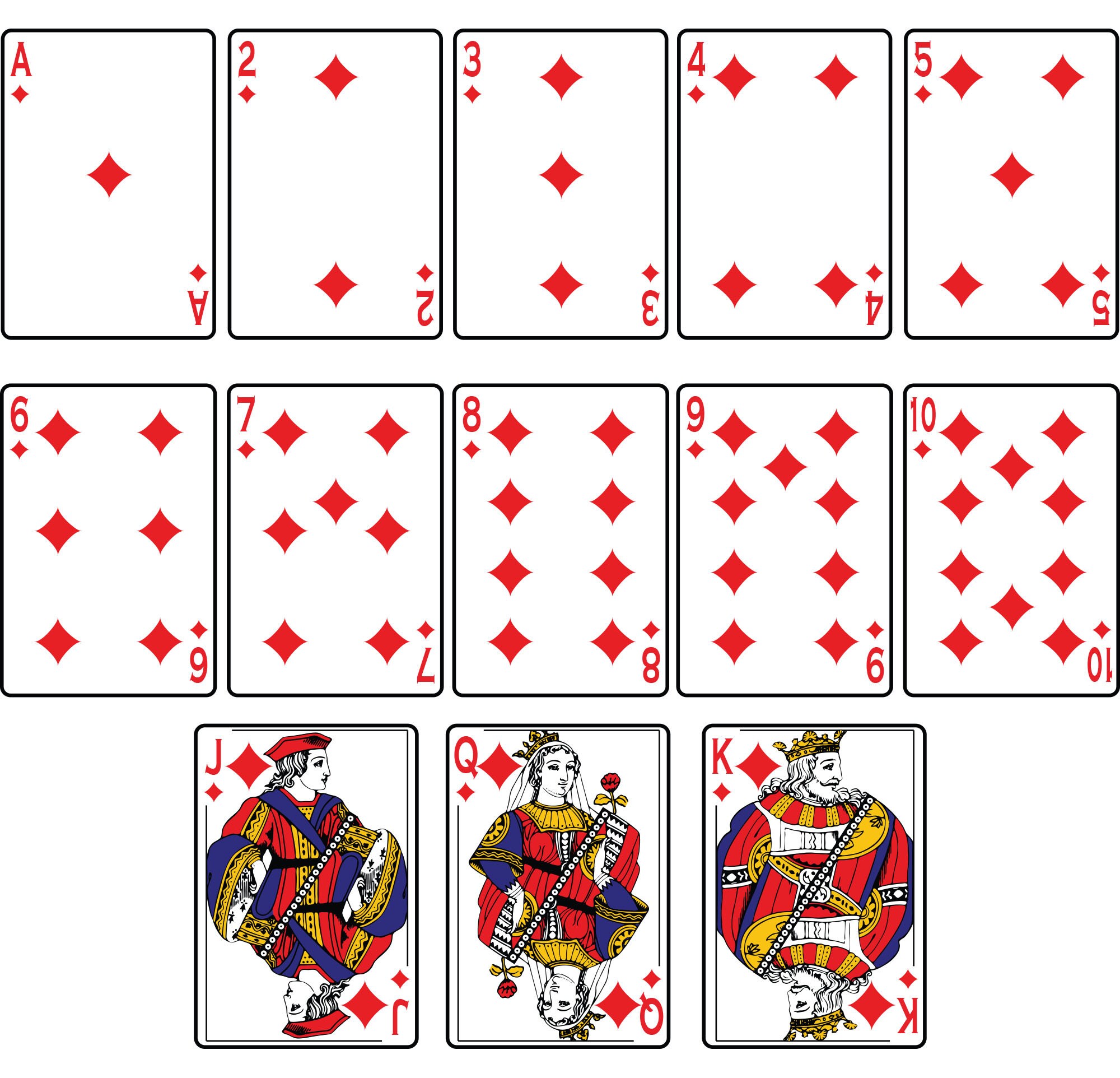 Playing Cards SVG All Standard Cards Etsy