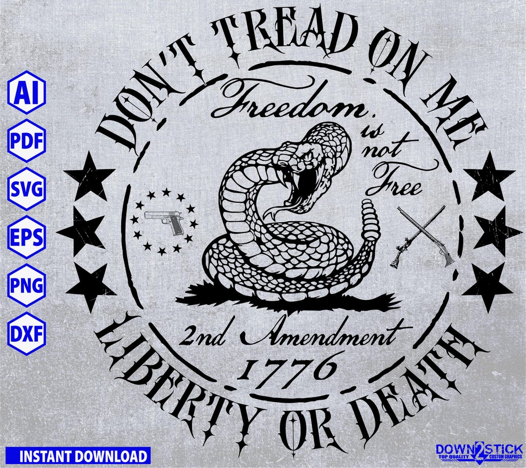 thumbnail interactive-video image 1 of Dont Tread On Me Live Free Or Die – Conservative Gadsden Flag Sticker Decal #094, Made In USA 1 of 6