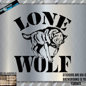 Lone wolf vinyl Decal, Lone wolf sticker, Lone wolf die-cut design