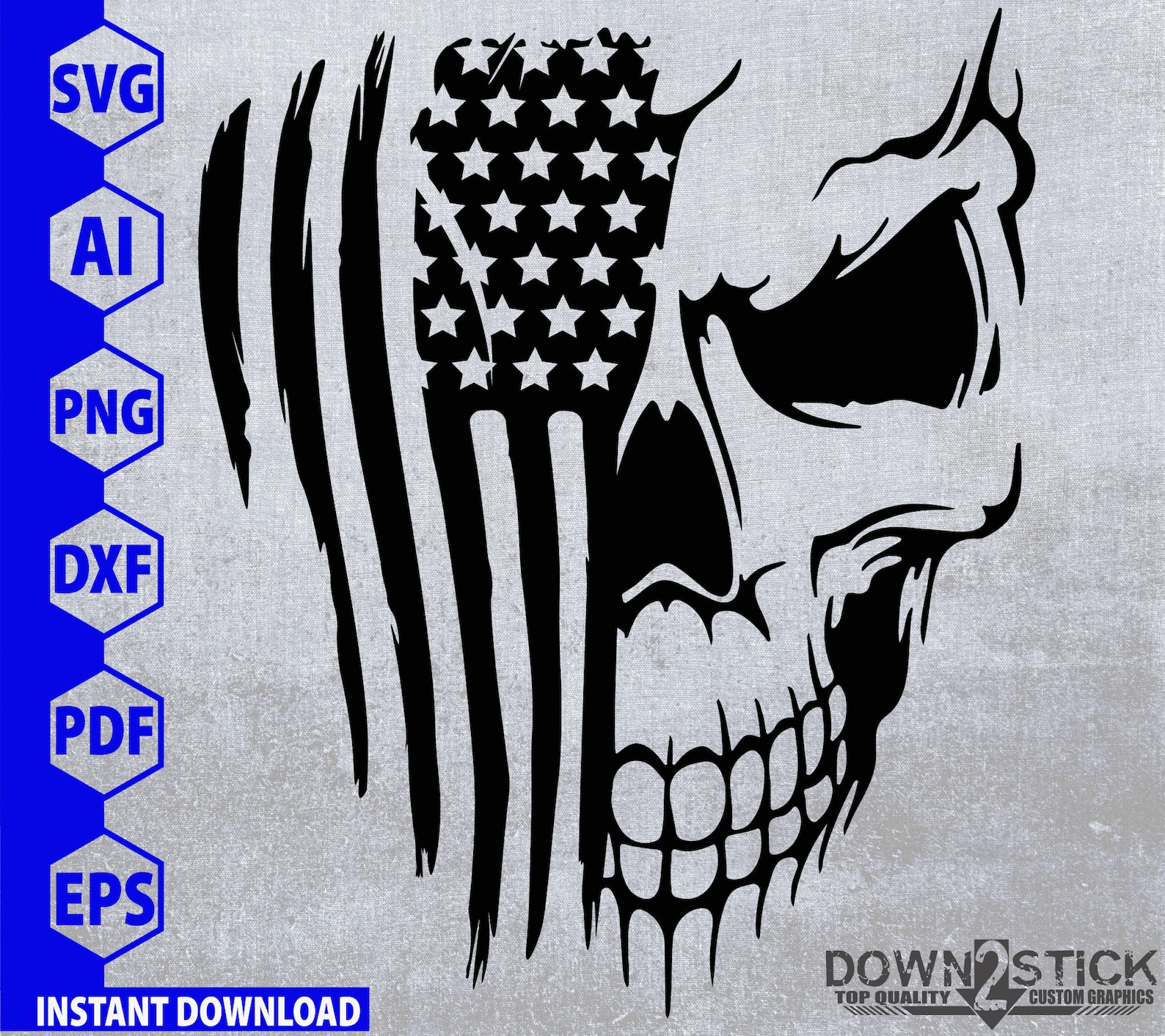 Skull Usa Svg Skull Distressed American Flag Svg Skull Svg Etsy Uk | My ...