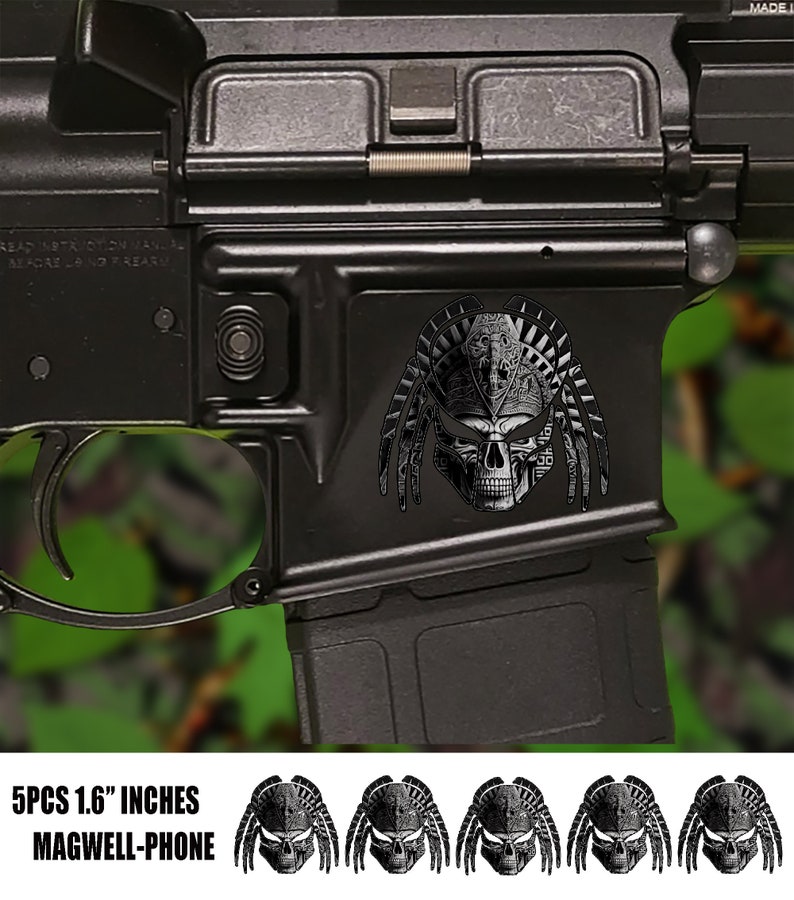 Aztec Warrior Predator Skull Vinyl Decal, High Quality - Etsy