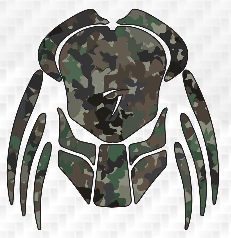 AVP Predator Helmet Sticker | Camo Pattern, Uv-chemical Resistant - Etsy