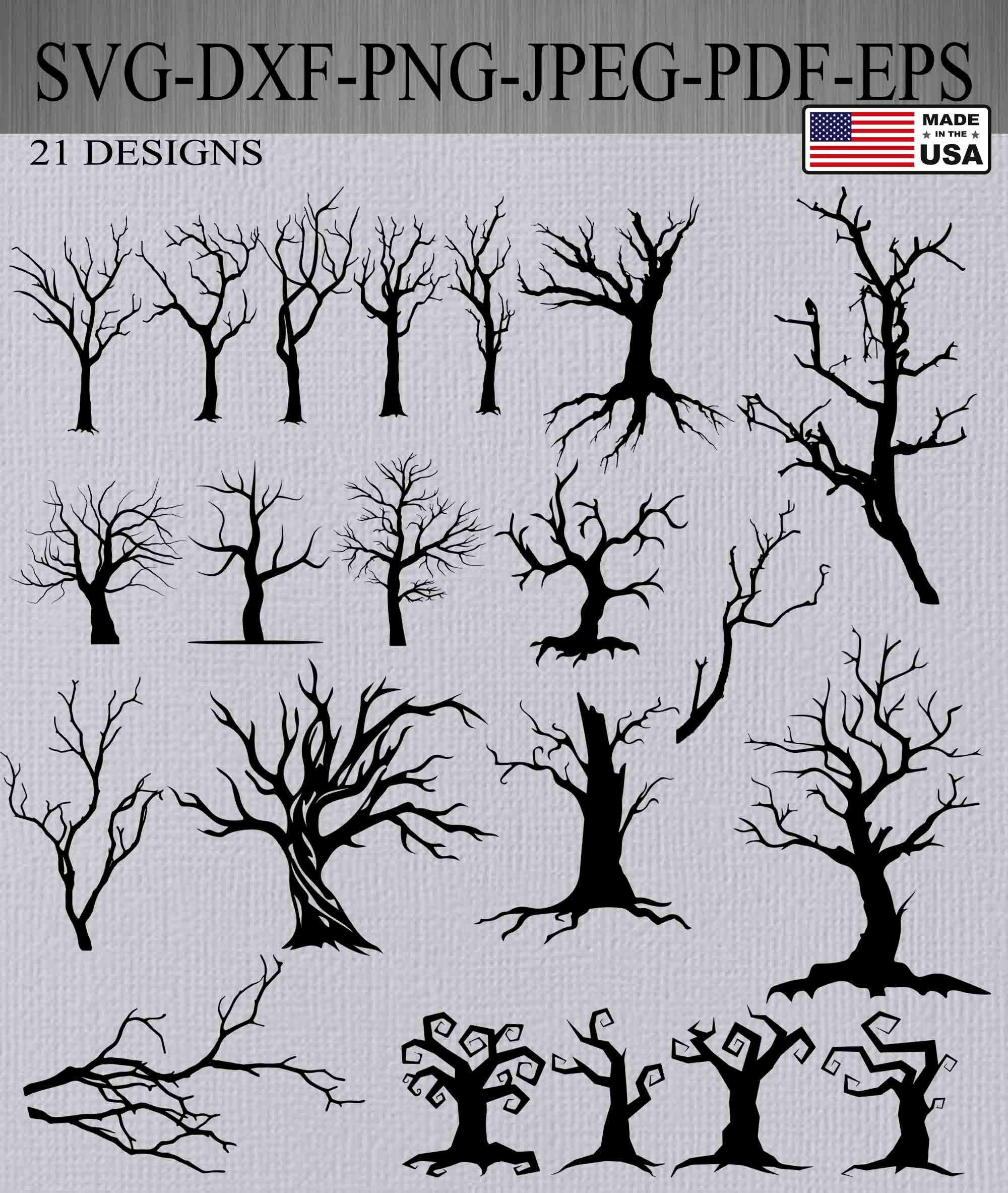 scary dead trees drawings