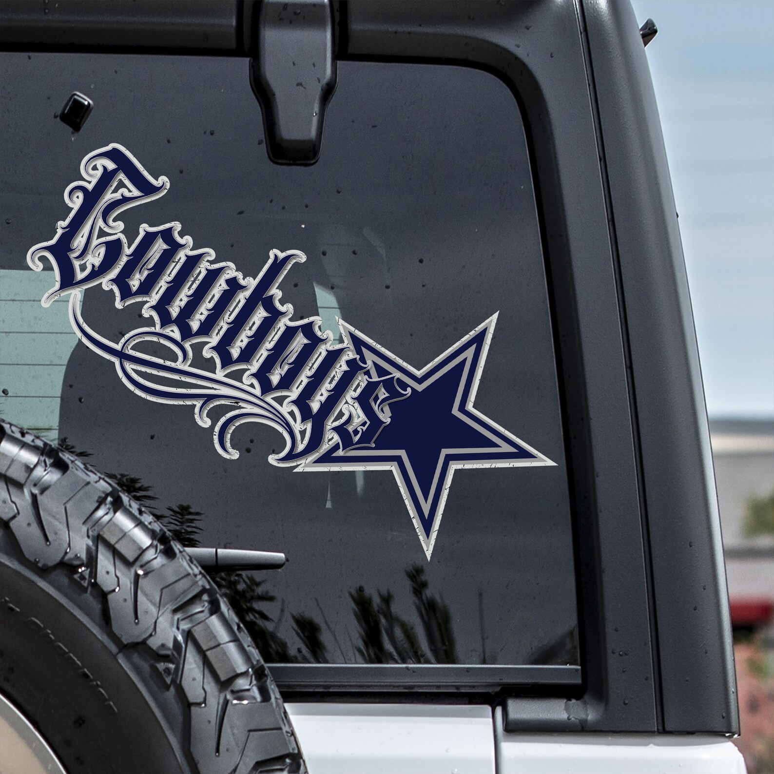 Cowboys Gothic Script Sticker, Waterproof Vinyl Decal - Etsy