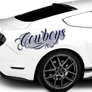 Cowboys Bandana script tattoo- Cowboys autocollant bandana cursif, autocollant de haute qualité