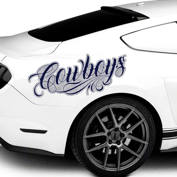 Cowboys  Bandana script tattoo- Cowboys sticker cursive bandana, high quality sticker